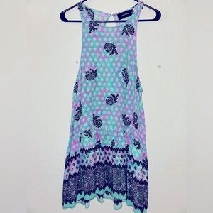 MINKPINK Floral Tank Dress in Lavender and Aqua